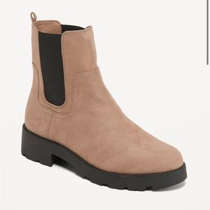 Faux-Suede Chelsea Boots